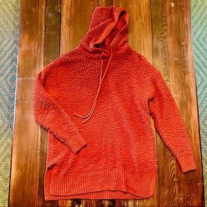 Rust oversized popcorn tunic